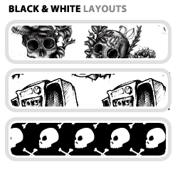 Black & White Myspace Layouts