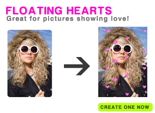 Floating Hearts Photo Effect